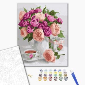 Malowanie po numerach BRUSHME, 40x50 cm, fioletowa martwa natura, 1 szt., w pudełku