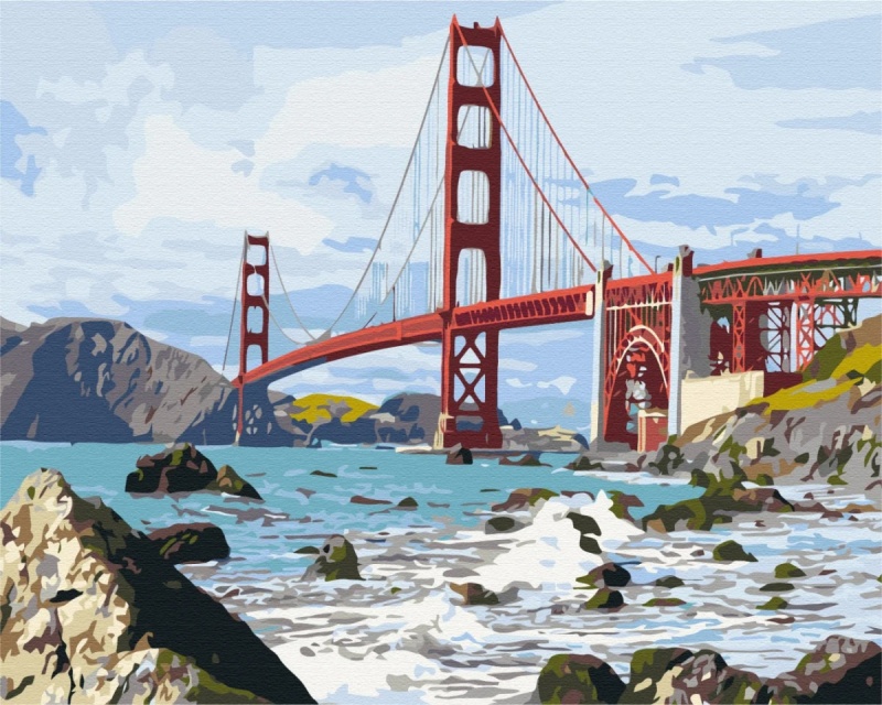 Malowanie po numerach BRUSHME, 40x50 cm, most San Francisco, 1 szt., w pudełku - obrazek 2