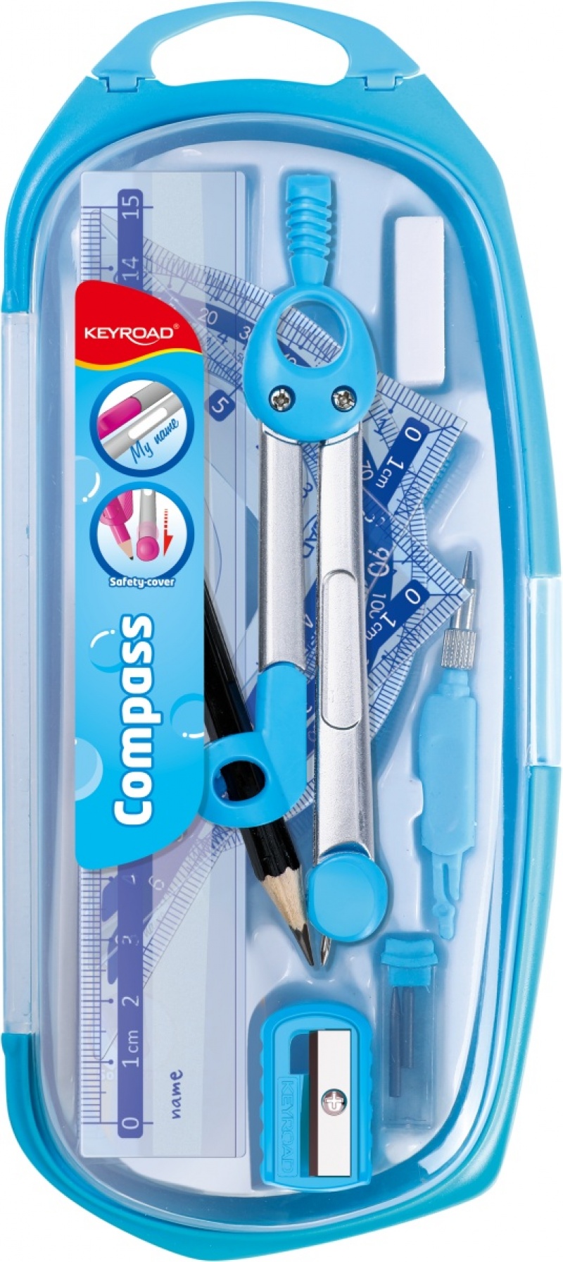 Zestaw geometryczny KEYROAD, 9 elementów, display, mix kolorów - obrazek 2