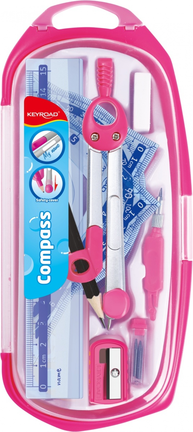 Zestaw geometryczny KEYROAD, 9 elementów, display, mix kolorów - obrazek 3