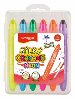 Kredki żelowe KEYROAD Neon, 6 szt., mix kolorów neonowych