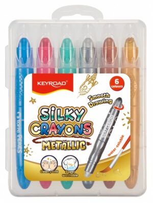 Kredki żelowe KEYROAD Metallic, 6 szt., mix kolorów metalicznych