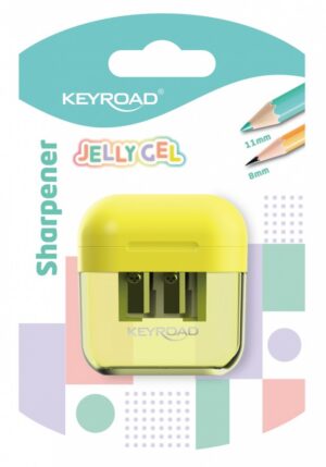 Temperówka plastikowa KEYROAD Jelly Gel, podwójna, blister, transparentna