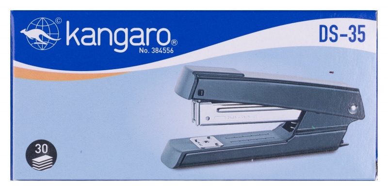 Zszywacz KANGARO DS-35, zszywa do 30 kartek, metalowy, w pudełku PP, granatowy - obrazek 2