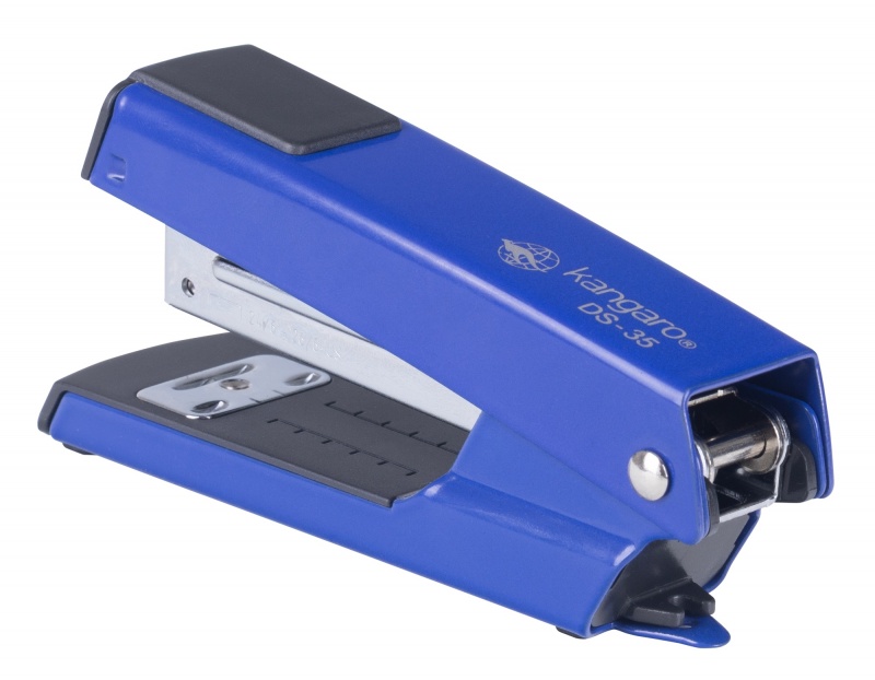 Zszywacz KANGARO DS-35, zszywa do 30 kartek, metalowy, w pudełku PP, granatowy - obrazek 4