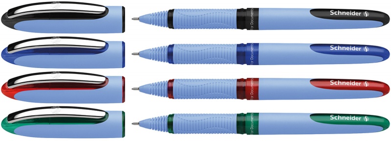 Pióro kulkowe Schneider ONE Hybrid N 0,5 mm, w etui 4 szt., miks kolorów - obrazek 3