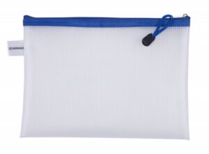 Torebka DONAU Zipper Bag, A5, 243x180 mm, EVA, z suwakiem, niebieska