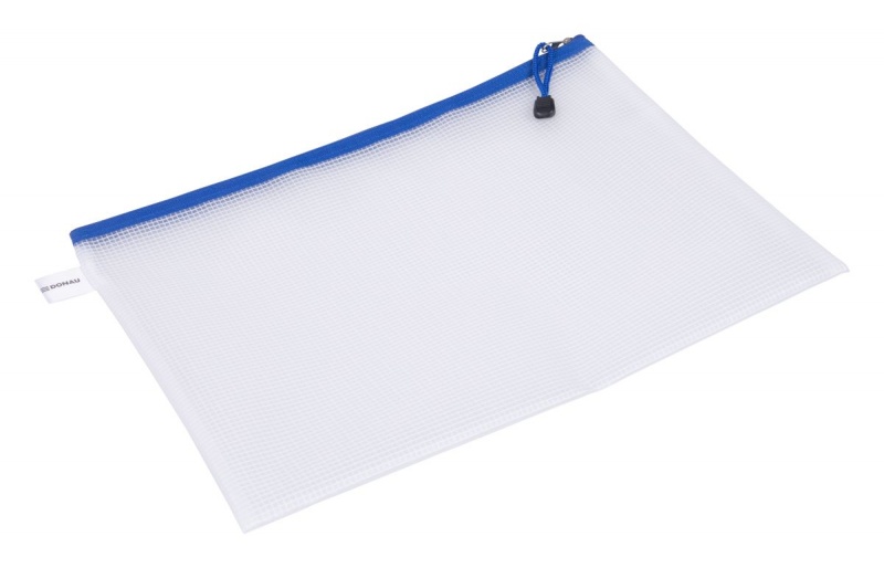 Torebka DONAU Zipper Bag, A4, 343x246 mm, EVA, z suwakiem, niebieska - obrazek 2