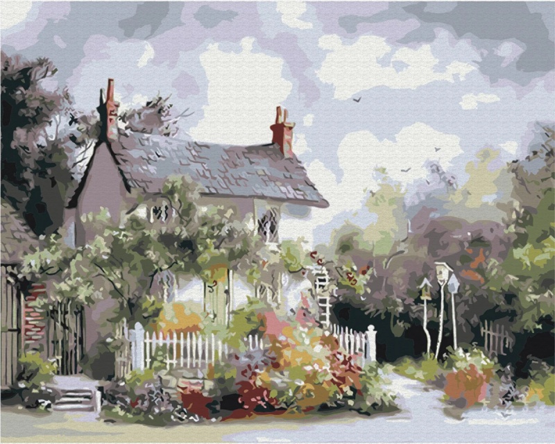 Malowanie po numerach BRUSHME, 40x50 cm, przytulne przedmieście, 1 szt., w pudełku - obrazek 2