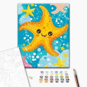 Malowanie po numerach BRUSHME, 30x40 cm, kids, rozgwiazda, 1 szt.