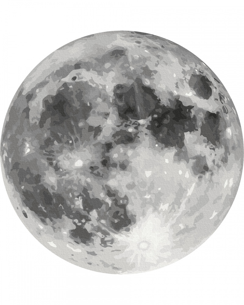 Malowanie po numerach BRUSHME, okrągły, śr. 40 cm, księżyc, 1 szt. - obrazek 2