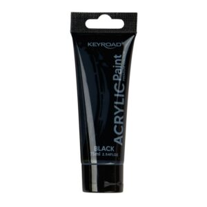 Farba akrylowa KEYROAD, 75ml, tubka, czarna