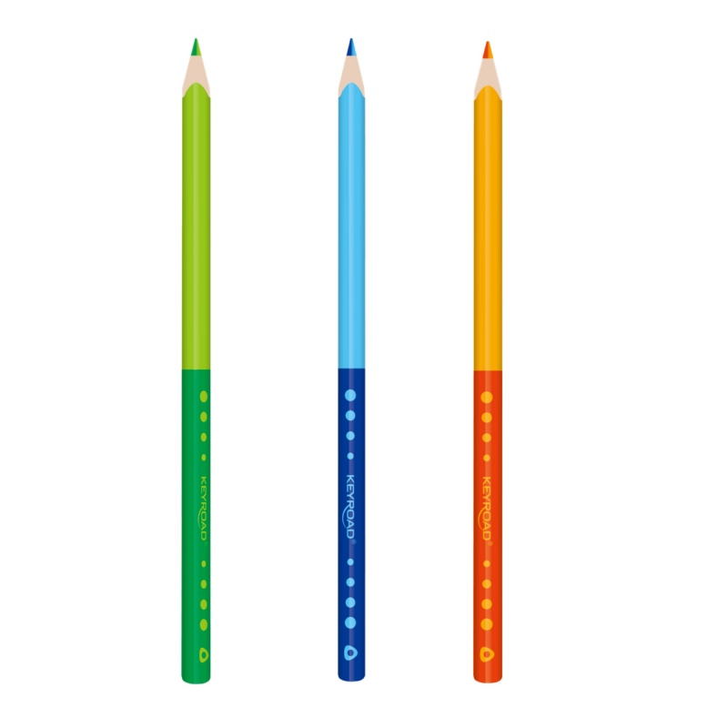 Kredki ołówkowe KEYROAD, gradientowe, 12 szt., mix kolorów - obrazek 2