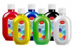 Farba plakatowa KEYROAD, 300ml, butelka, mix kolorów podstawowych