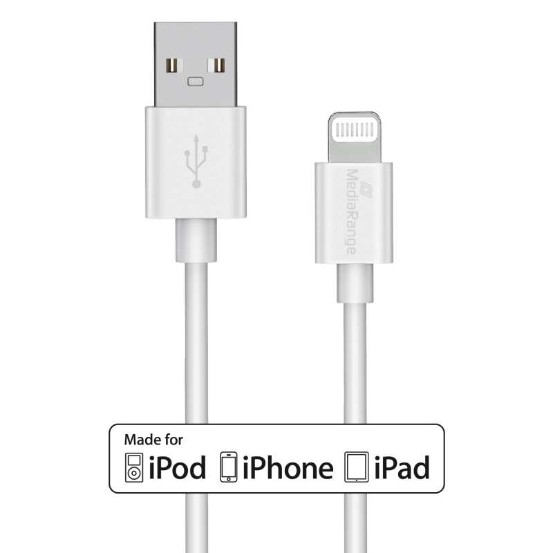 Kabel MEDIARANGE Apple Lightning, USB 2.0, 1,0m, biały - obrazek 5