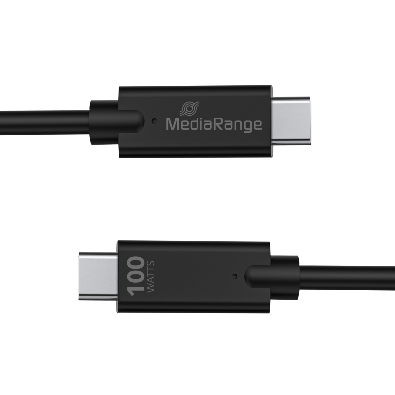 Kabel USB-C MEDIARANGE, 100W max, USB 3.1, 1,2m, czarny - obrazek 2