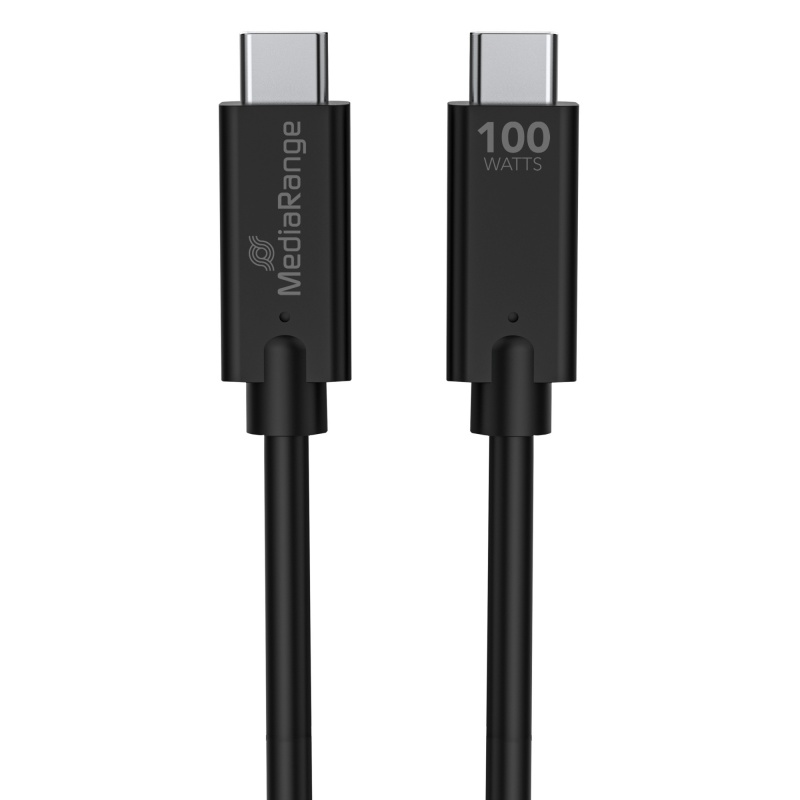 Kabel USB-C MEDIARANGE, 100W max, USB 3.1, 1,2m, czarny - obrazek 3