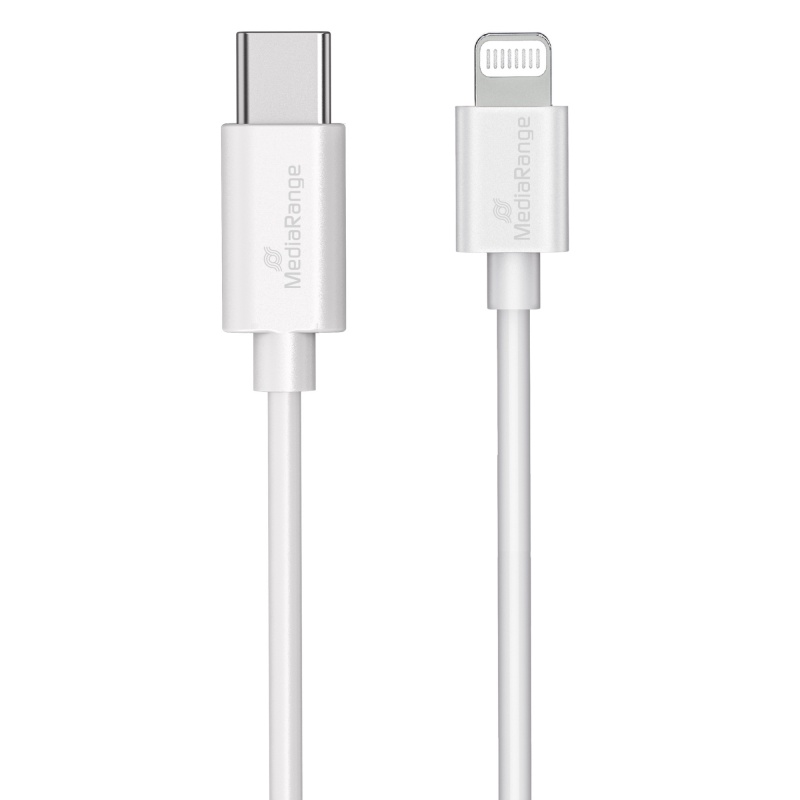 Kabel USB-C MEDIARANGE Apple Lightning, 1m, biały - obrazek 2