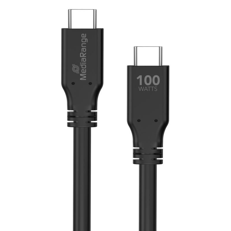 Kabel USB-C MEDIARANGE, 100W max, USB 3.2, 3m, czarny - obrazek 3