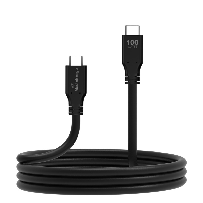 Kabel USB-C MEDIARANGE, 100W max, USB 3.2, 3m, czarny - obrazek 4