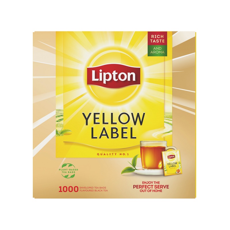 Herbata LIPTON czarna, Yellow Label, 1000 kopert