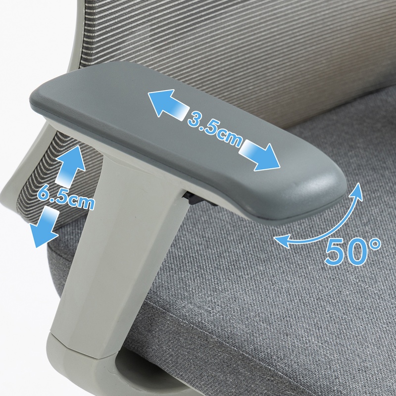 Fotel biurowy OFFICE PRODUCTS Siros, szary - obrazek 11