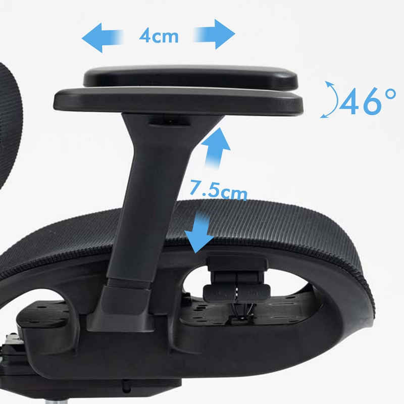 Fotel biurowy OFFICE PRODUCTS Skorpios, czarny - obrazek 11