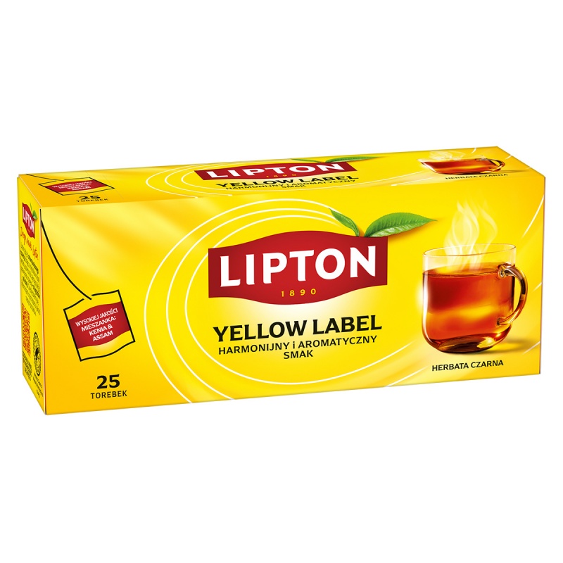 Herbata LIPTON czarna, Yellow Label, 25 torebek - obrazek 2