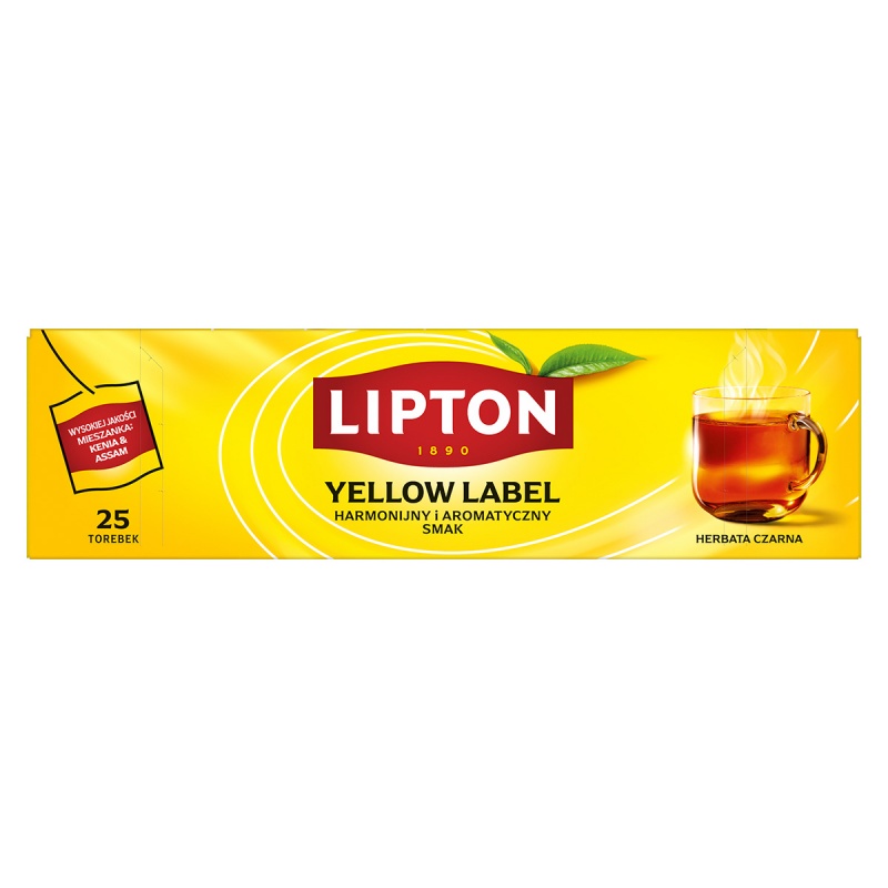 Herbata LIPTON czarna, Yellow Label, 25 torebek - obrazek 3