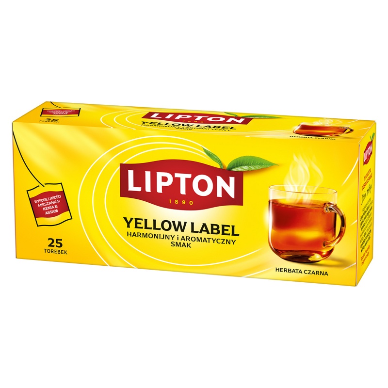 Herbata LIPTON czarna, Yellow Label, 25 torebek - obrazek 5
