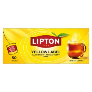 Herbata LIPTON czarna, Yellow Label, 50 torebek