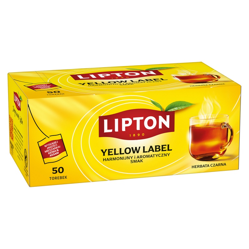 Herbata LIPTON czarna, Yellow Label, 50 torebek - obrazek 2