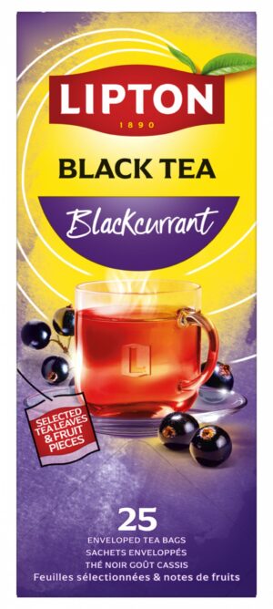 Herbata LIPTON Feel Good Selection, Refresh, czarna porzeczka, 25 kopert