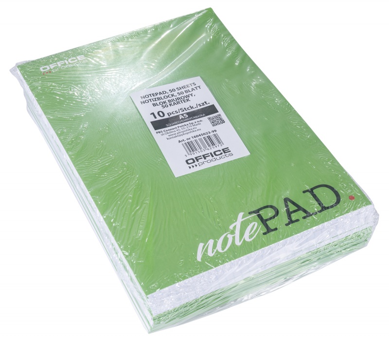 Blok biurowy OFFICE PRODUCTS, A5, w kratkę, 50 kart., 60gsm - obrazek 3