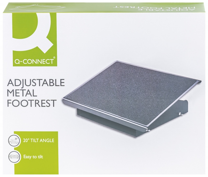 Metalowy podnóżek Q-CONNECT, 41,5x32,6cm, antypoślizgowy - obrazek 2