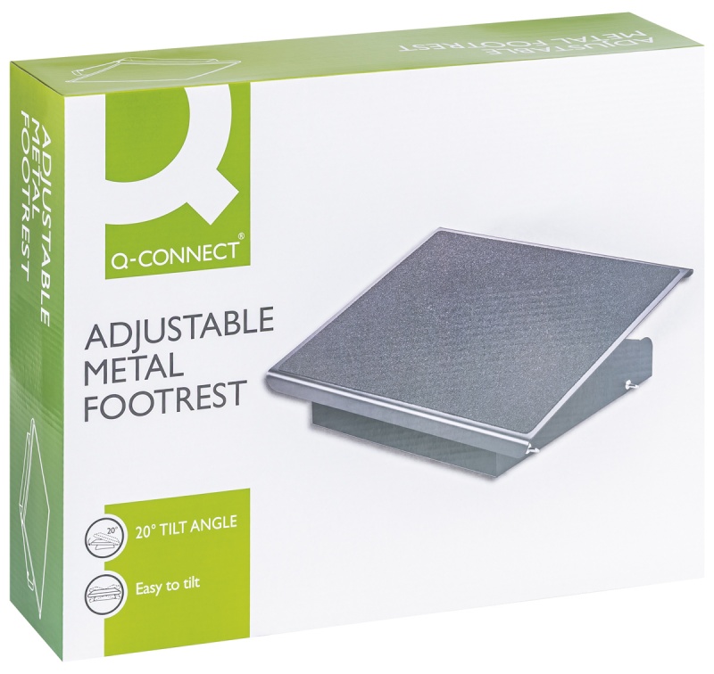 Metalowy podnóżek Q-CONNECT, 41,5x32,6cm, antypoślizgowy - obrazek 3