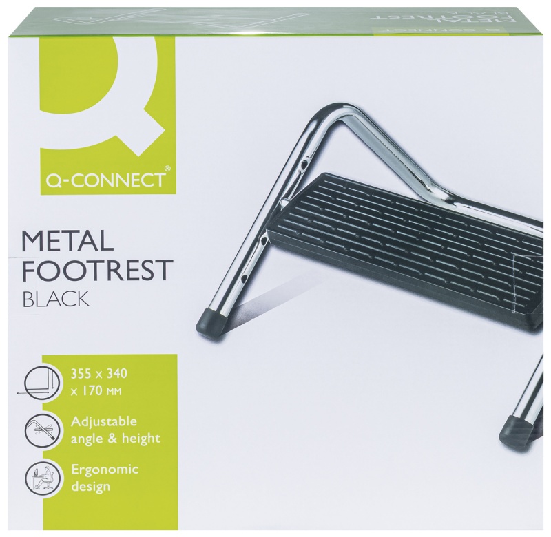 Podnóżek Q-CONNECT, z regulacją, 355x340x170mm, metalowy - obrazek 2