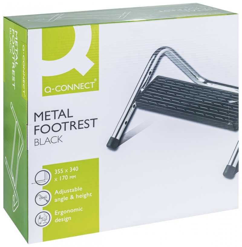 Podnóżek Q-CONNECT, z regulacją, 355x340x170mm, metalowy - obrazek 3