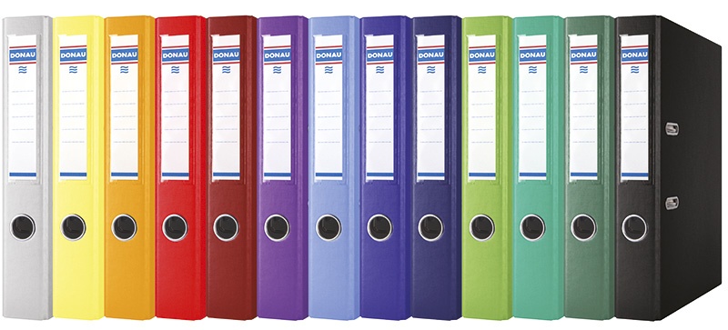 Segregator DONAU Premium-S, PP, A4/50mm, czarny - obrazek 2