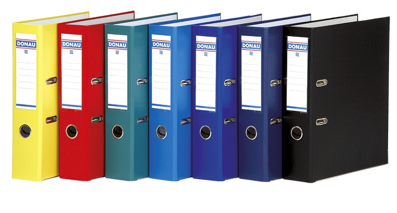 Segregator DONAU Master-S z szyną, PP, A4/75mm, żółty - obrazek 2