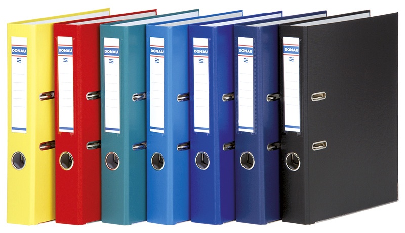 Segregator DONAU Master-S z szyną, PP, A4/50mm, żółty - obrazek 2