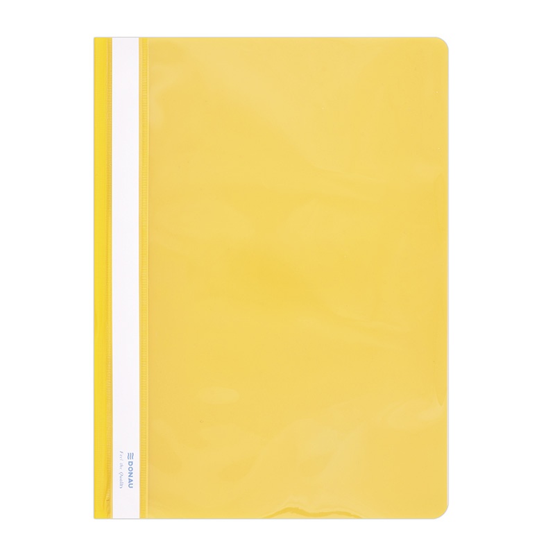 Skoroszyt DONAU, PVC, A4, twardy, 150/160mikr., żółty