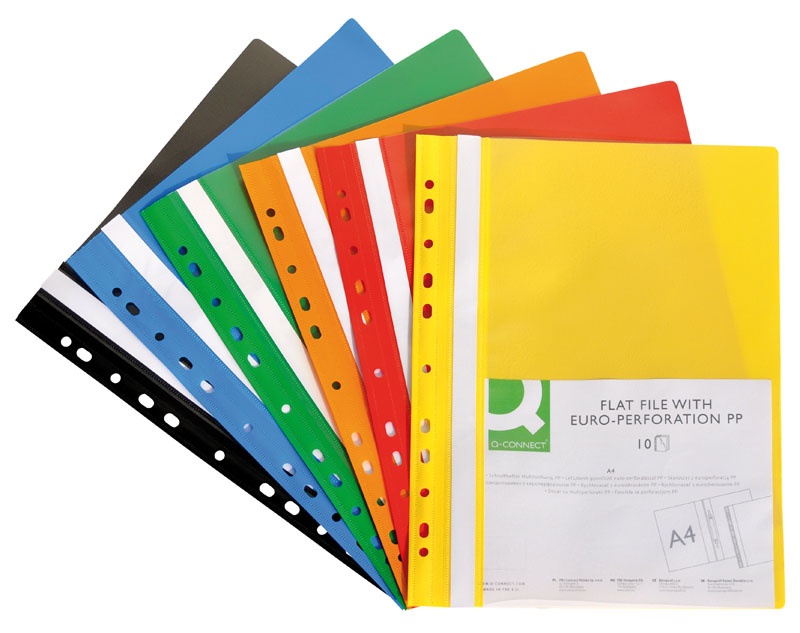 Skoroszyt Q-CONNECT, PP, A4, standard, 120/170mikr., wpinany, czarny - obrazek 2