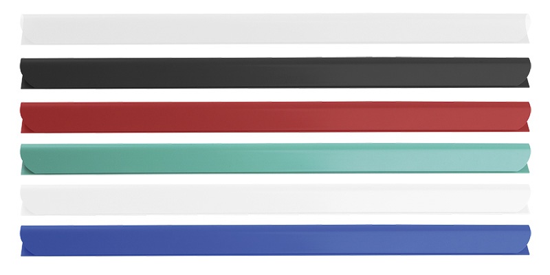 Listwa zaciskająca DONAU, PVC, A4, 6mm, do 60 kartek, transparentna - obrazek 2