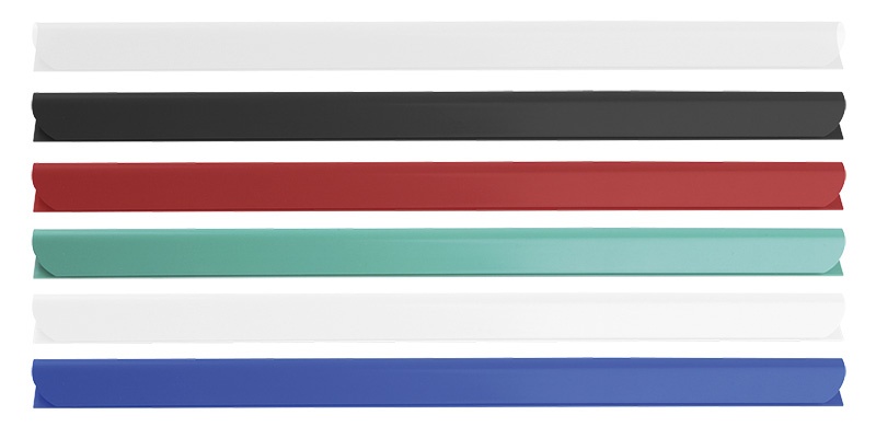 Listwa zaciskająca DONAU, PVC, A4, 6mm, do 60 kartek, zielona - obrazek 2