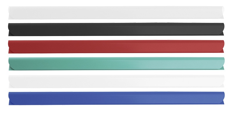 Listwa zaciskająca DONAU, PVC, A4, 8mm, do 80 kartek, transparentna - obrazek 2