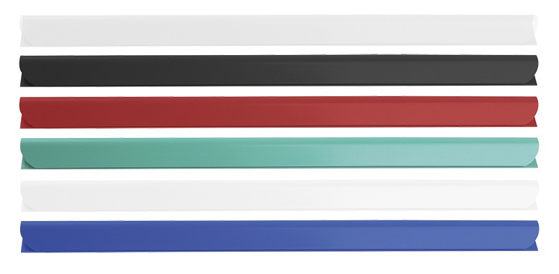 Listwa zaciskająca DONAU, PVC, A4, 8mm, do 80 kartek, czarna - obrazek 2