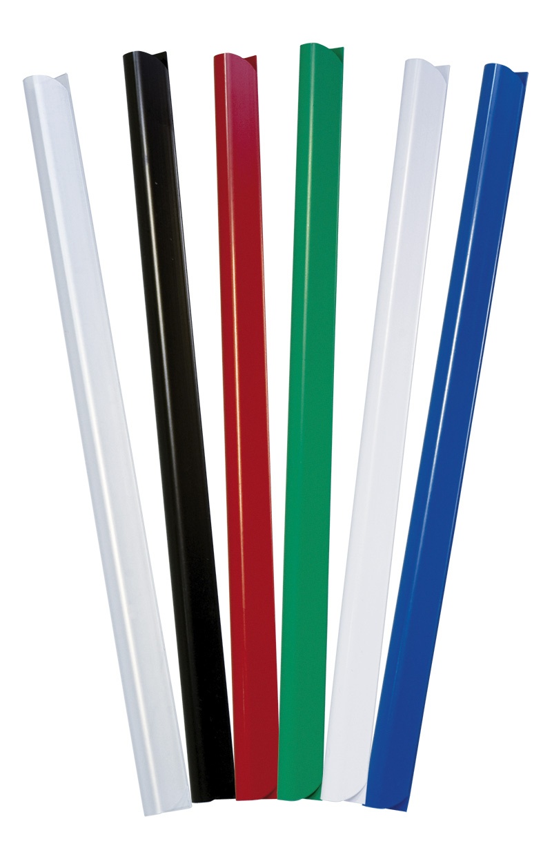 Listwa zaciskająca DONAU, PVC, A4, 10mm, do 100 kartek, czerwona - obrazek 2