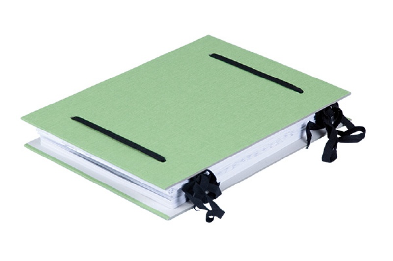 Fascykuła DONAU z etykietą, tektura/PP, A4, mix kolorów - obrazek 4