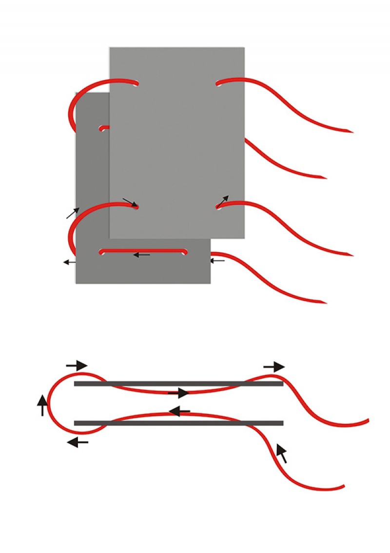 Fascykuła DONAU z etykietą, tektura/PP, A4, mix kolorów - obrazek 5